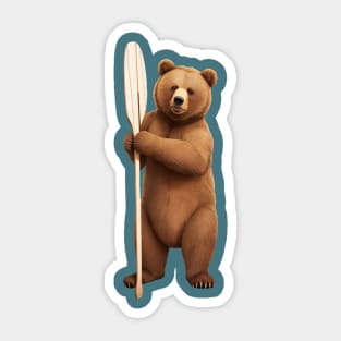 Rowing Kayaking bear Sticker